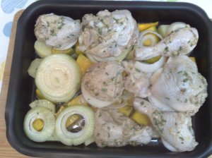chicken and onion